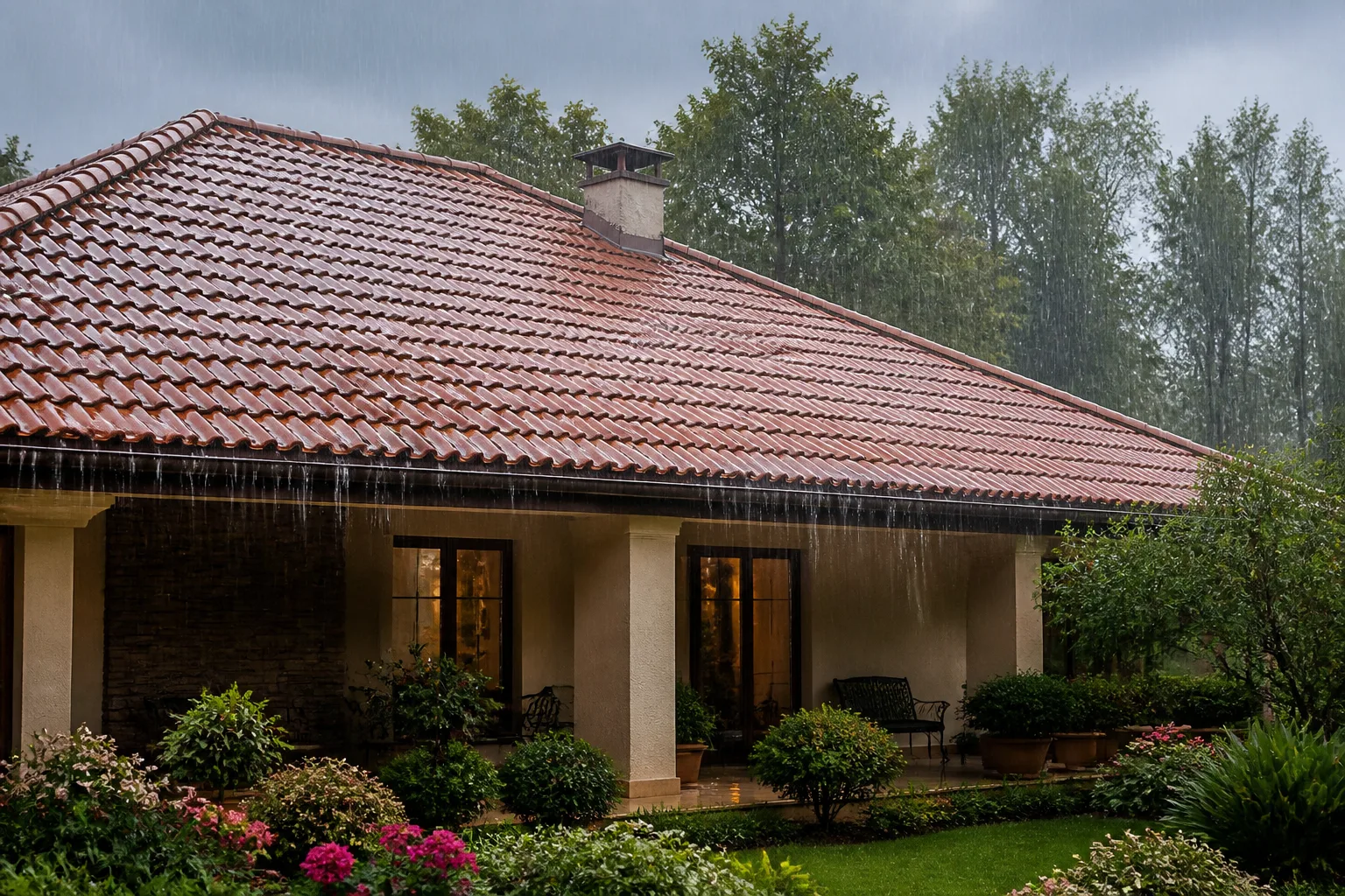 Contrôle d’un raccord de toiture après la pluie